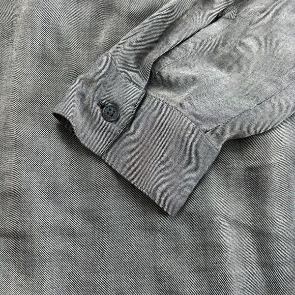 Women’s Express Blue Grey Button Down Blouse - Picture 3 of 5